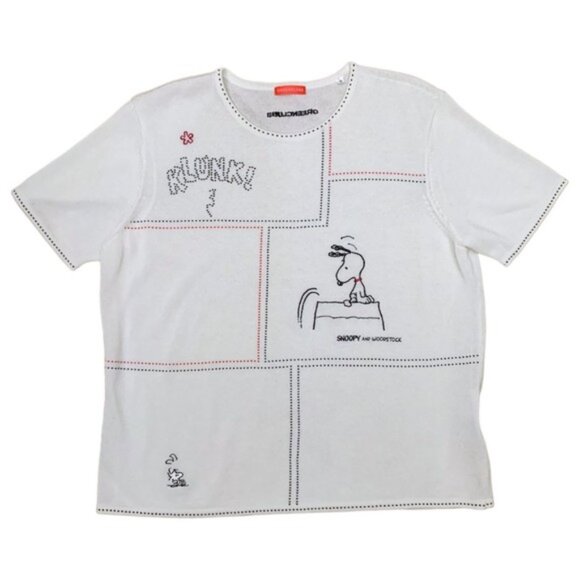 Vintage Greenclubs Short Sleeve Embroidered & Beading Snoopy Graphic Tee OS - Picture 1 of 5